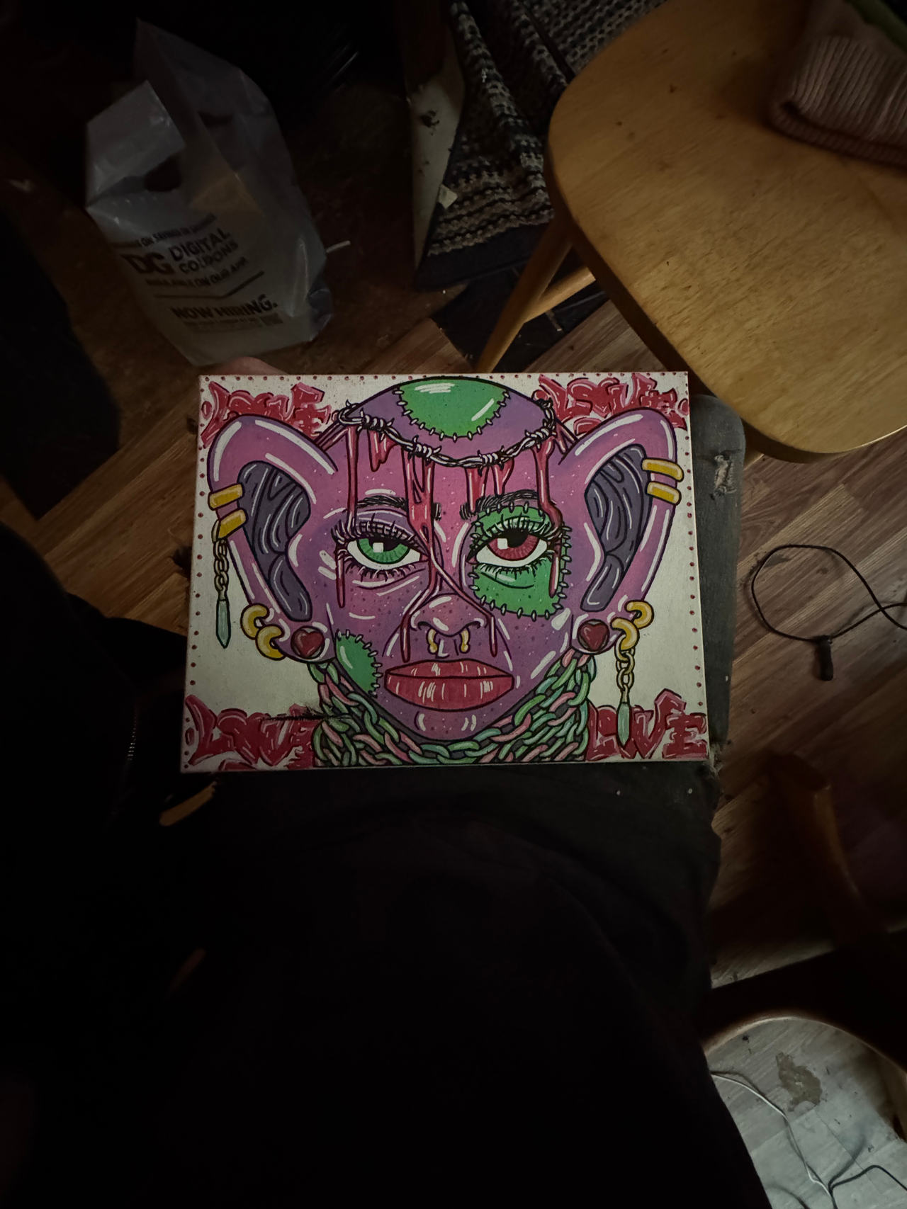 Original Abstract Portrait Painting