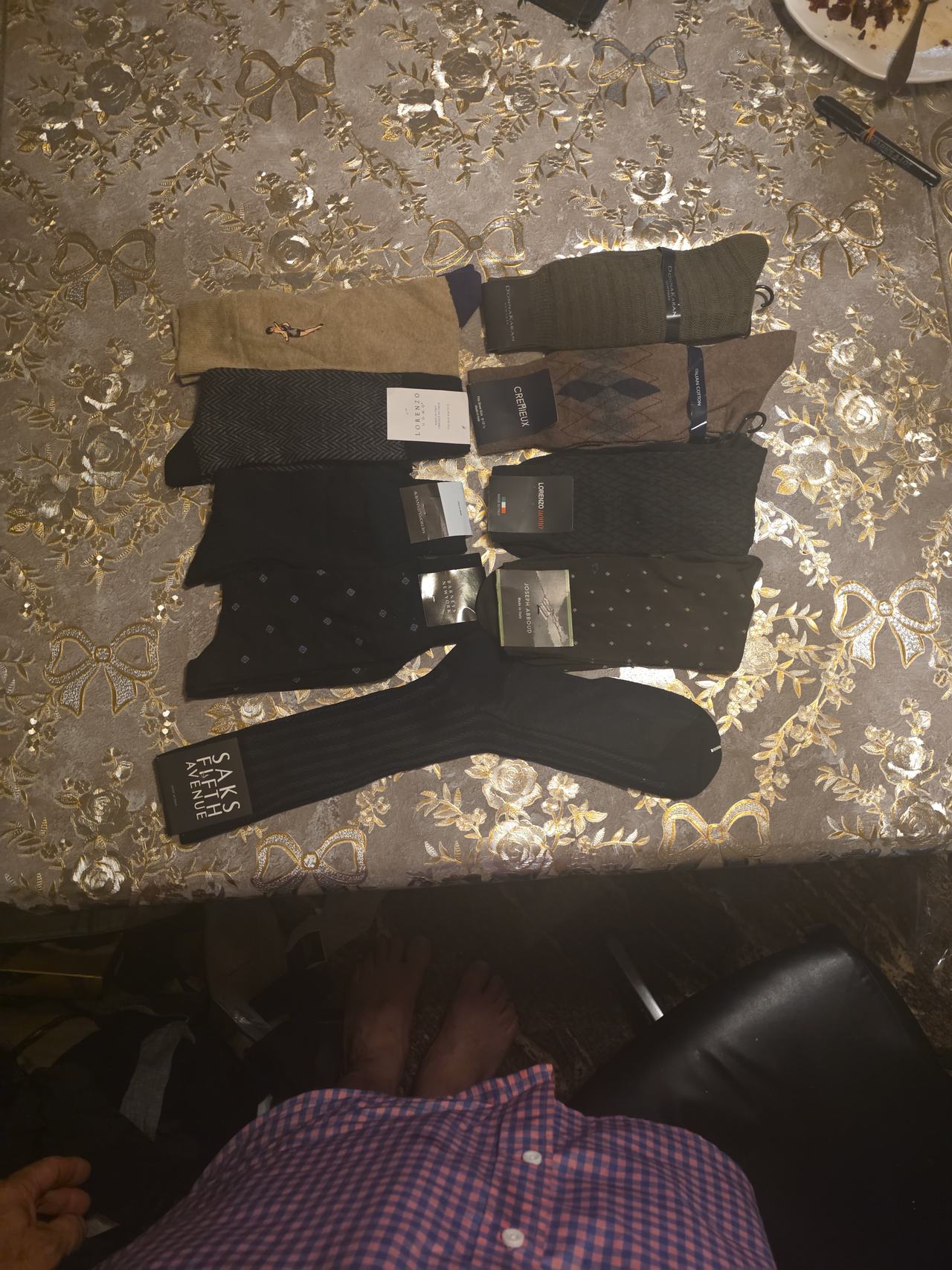 9pr Assorted Men's Designer Dress Socks Bundle # 105