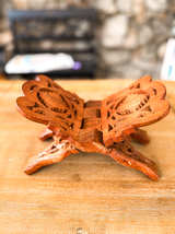 Hand Carved Wooden Folding Book Stand (Rehal) - Image 2