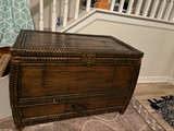 Vintage Chinoiserie Bamboo & Rattan Storage Trunk / Blanket Chest with Drawer - Image 1