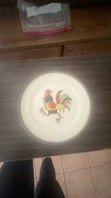 Metlox Poppytrail Red Rooster 10" Dinner Plate - Image 1