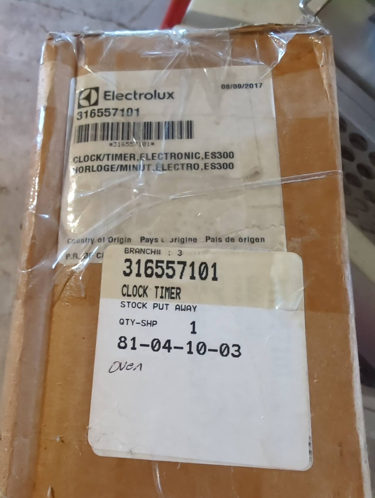 Electrolux 316557101 Oven Clock Timer Control Board