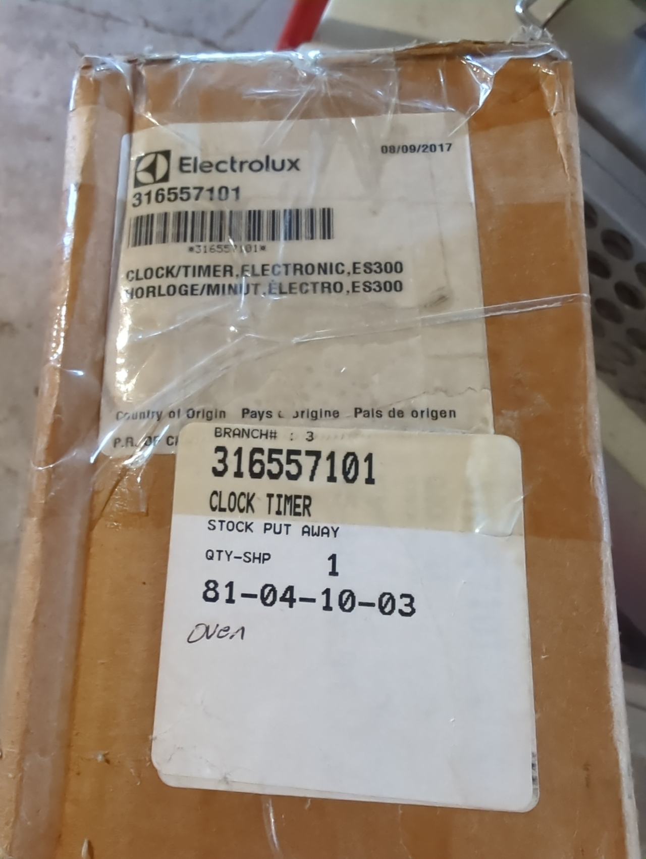 Electrolux 316557101 Oven Clock Timer Control Board