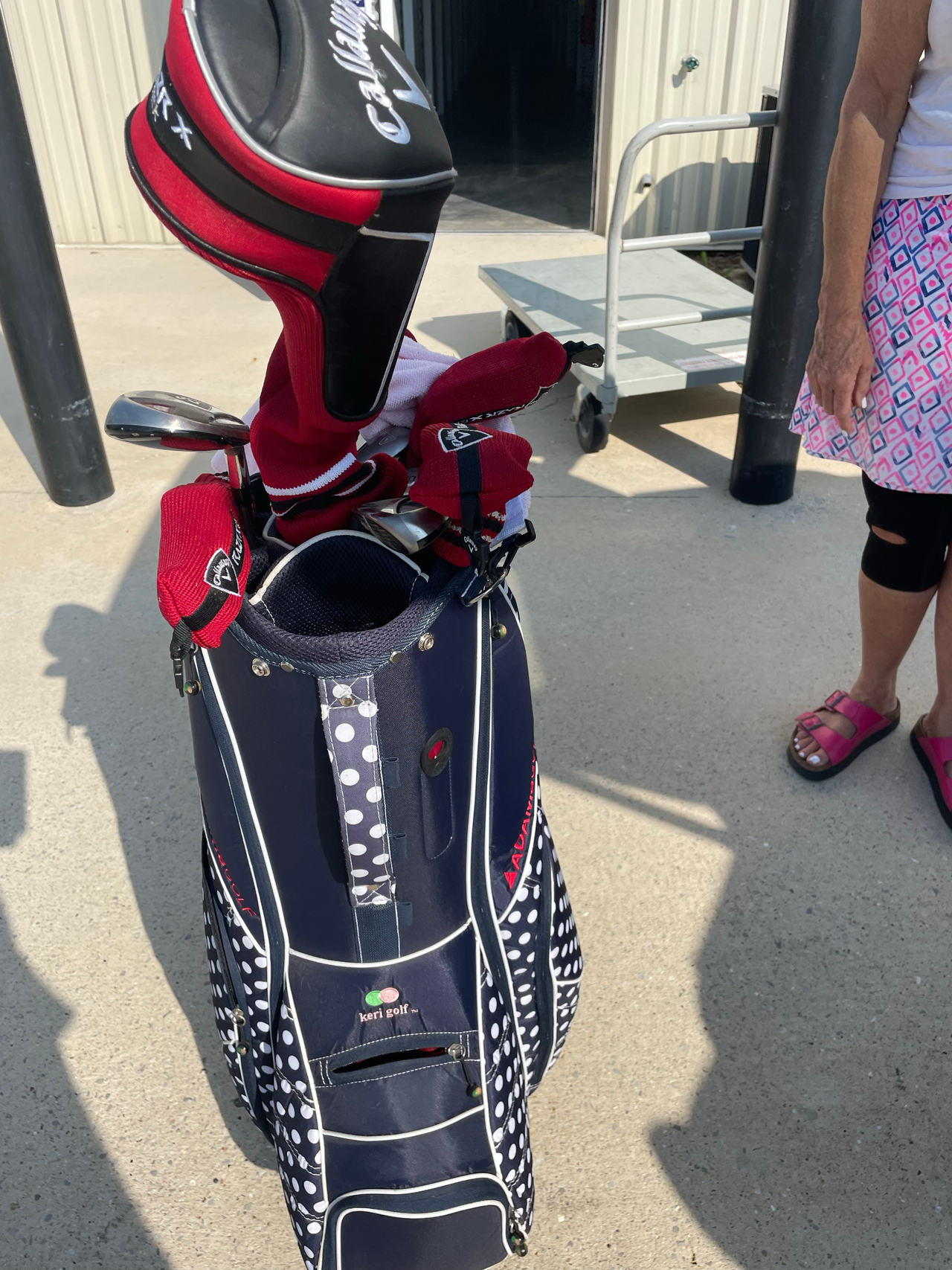 Women’s Callaway Golf  Clubs and Keri
 Golf Polka Dot Cart Bag