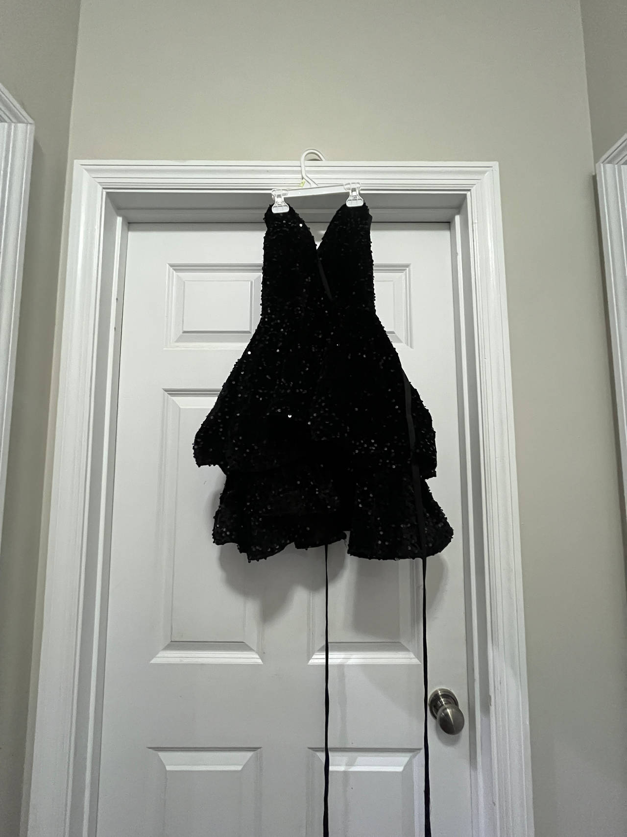 Black Sequin Cocktail Dress