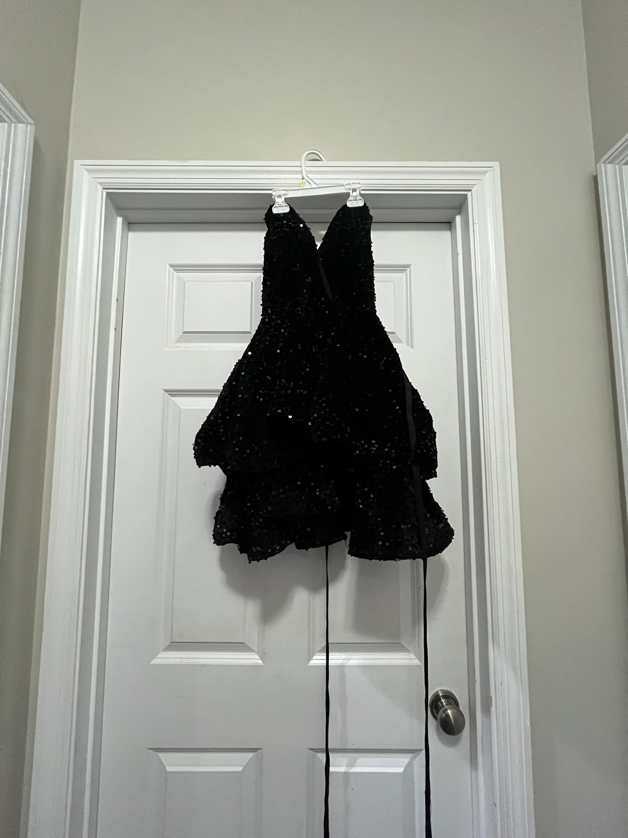 Black Sequin Cocktail Dress