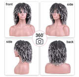 6 Inch Short Dreadlocks Wigs for Black Women and Man with Clips In Synthetic - Image 2