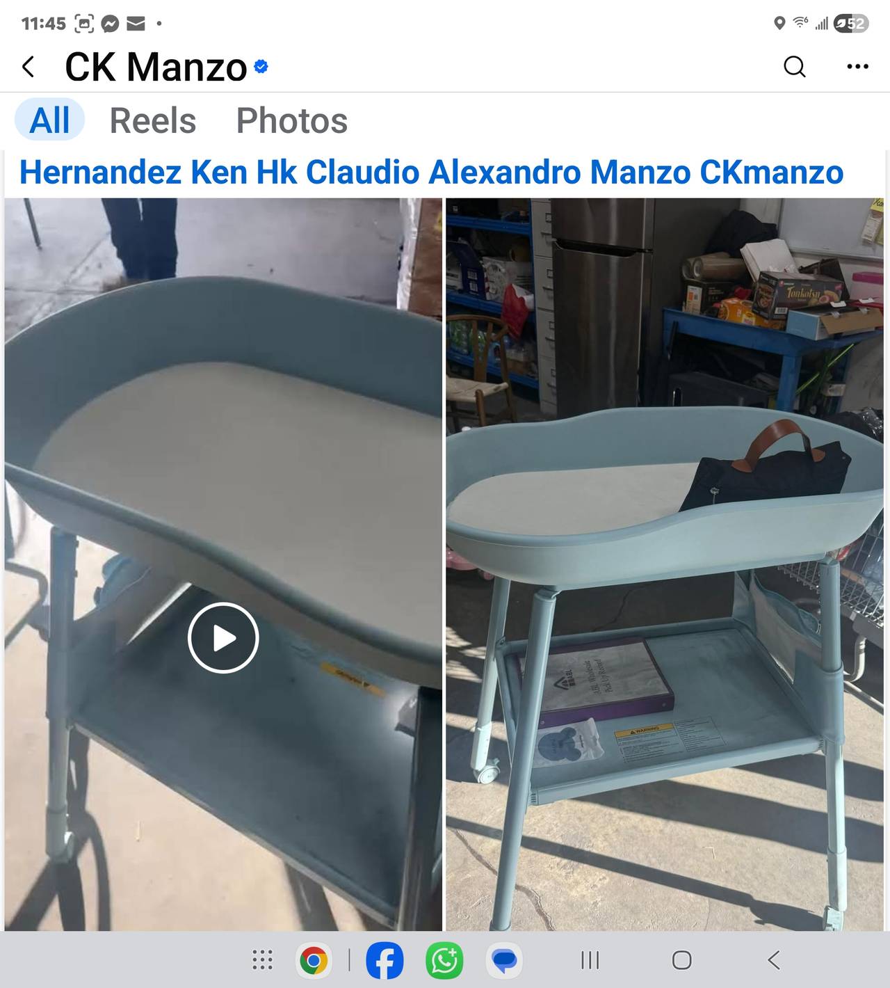 Portable Baby Changing Table with Wheels