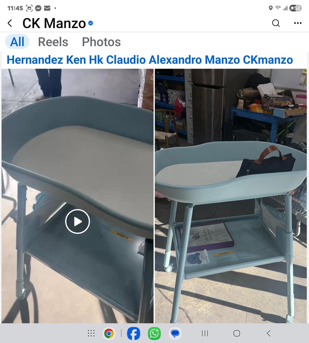 Portable Baby Changing Table with Wheels