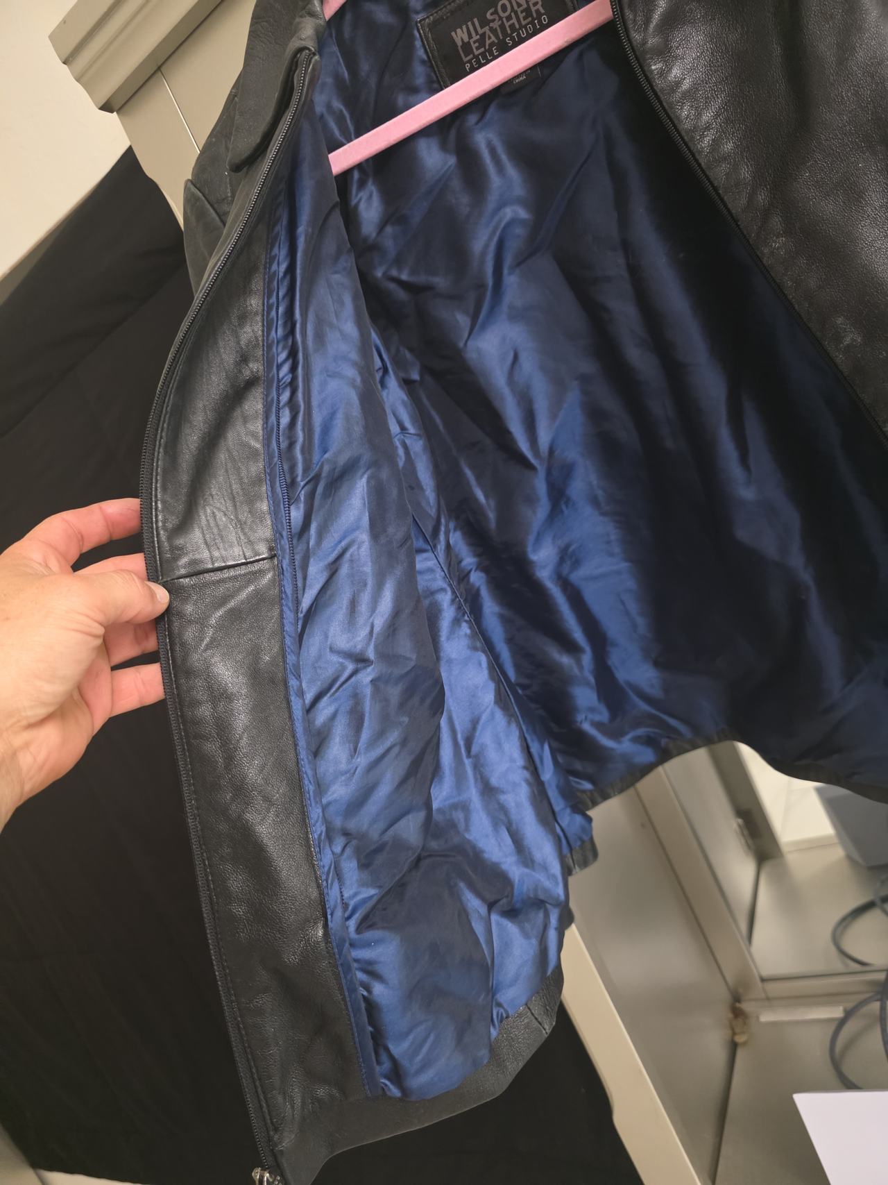 Wilsons Leather Pelle Studio Black Leather Jacket