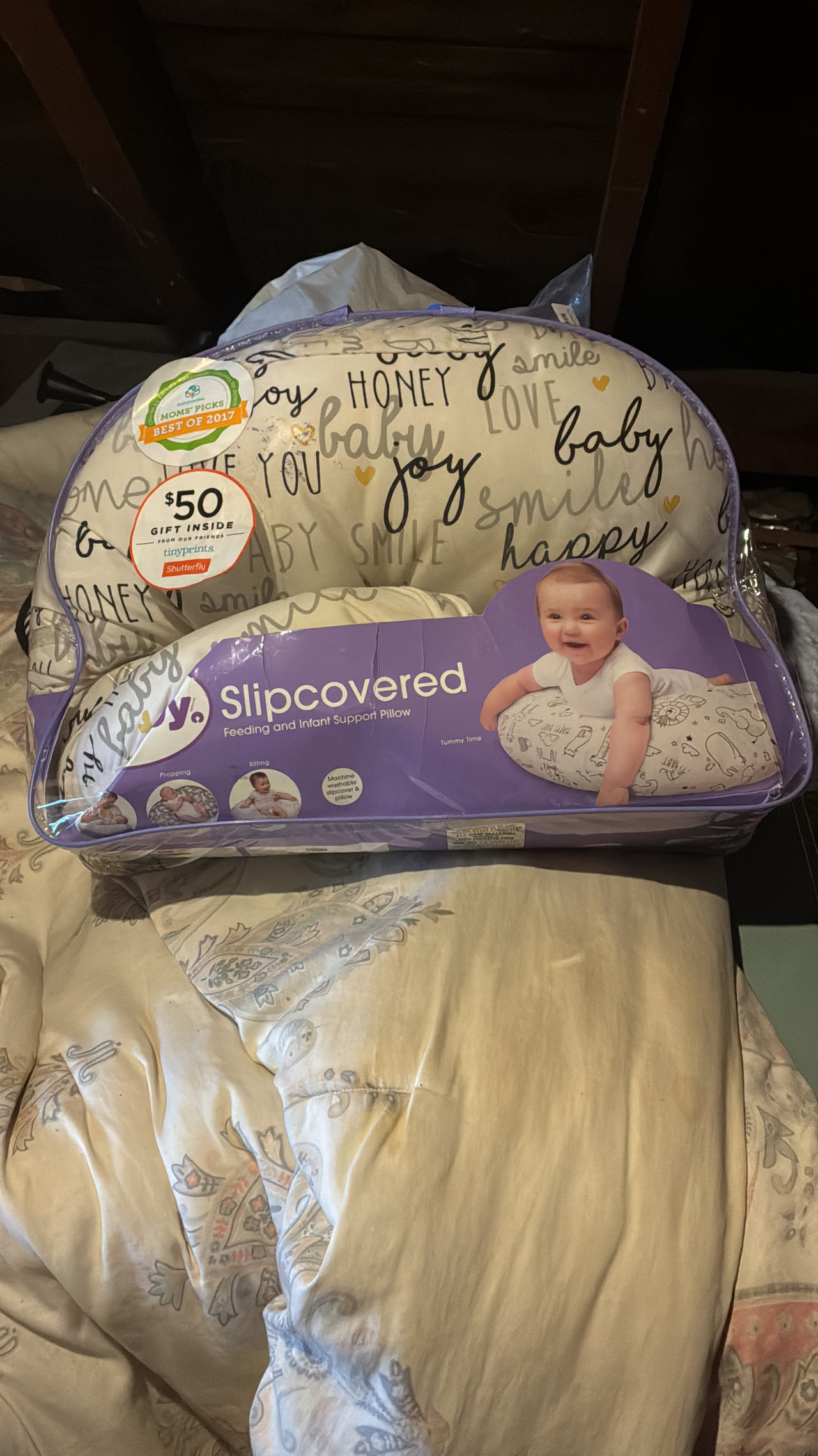 Boppy Slipcovered Feeding and Infant Support Pillow