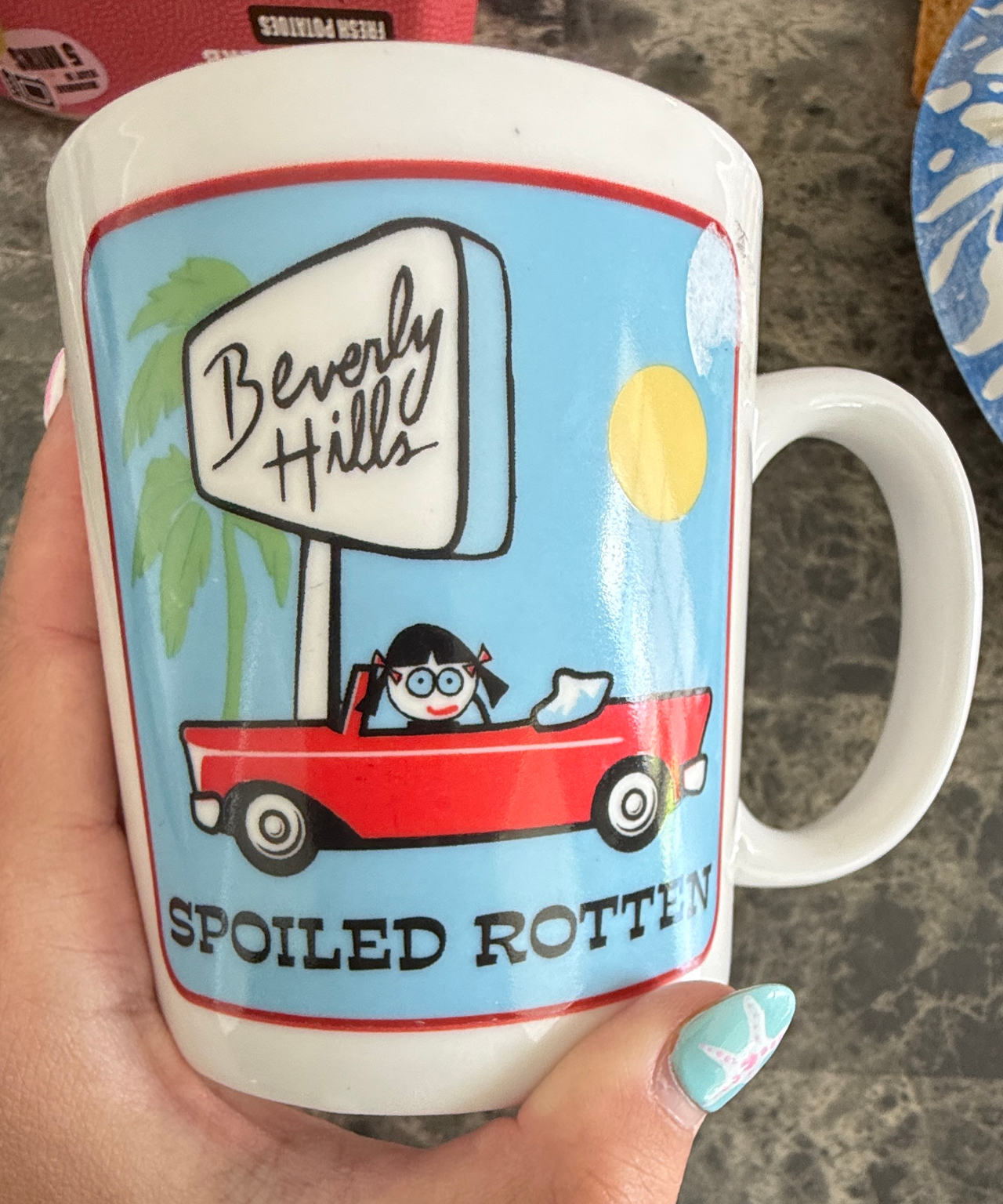 Bang on the Door Spoiled Rotten Beverly Hills Mug