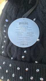 Royal Deluxe Sherpa Lined Knit Hat with Rhinestones - Image 2