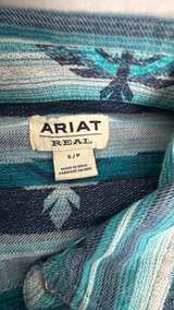 Ariat Real Women's Southwestern Print Snap Shirt small - Image 4