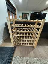 58-Bottle Bamboo Standing Wine Rack - Image 1