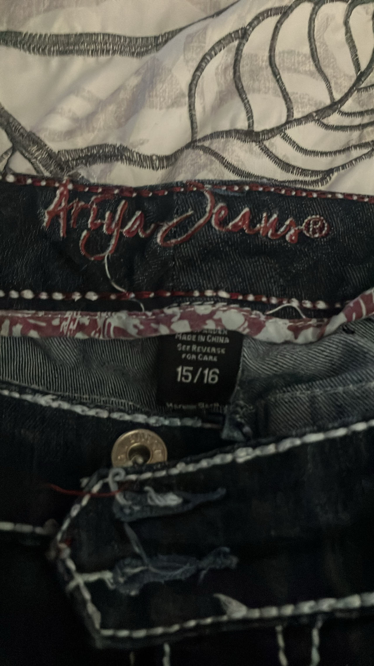 Ariya Jeans Contrast Stitch Denim