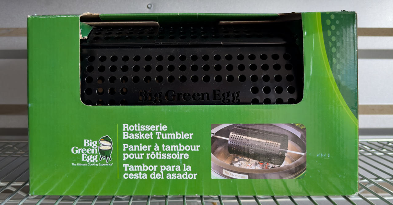 Big Green Egg Rotisserie Basket Tumbler