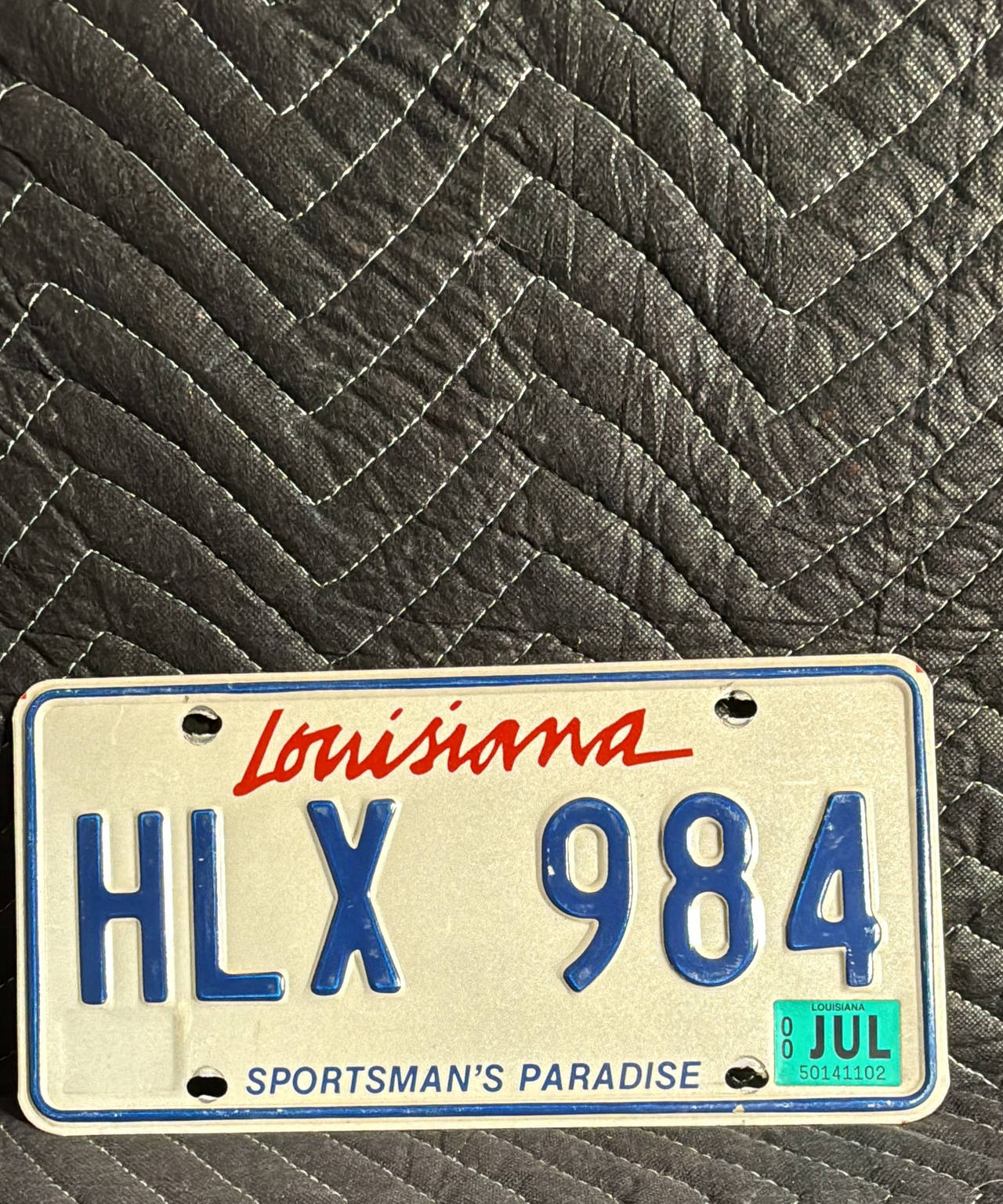 Louisiana License Plate HLX 984
