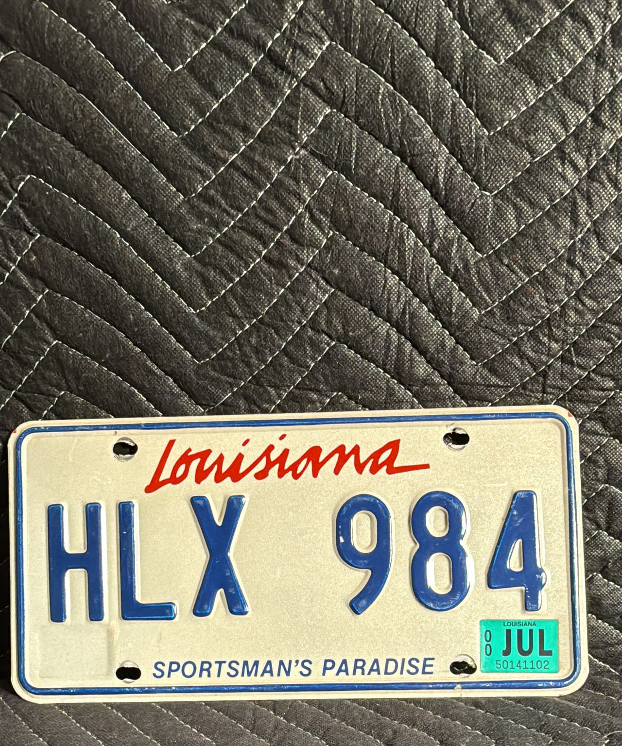 Louisiana License Plate HLX 984