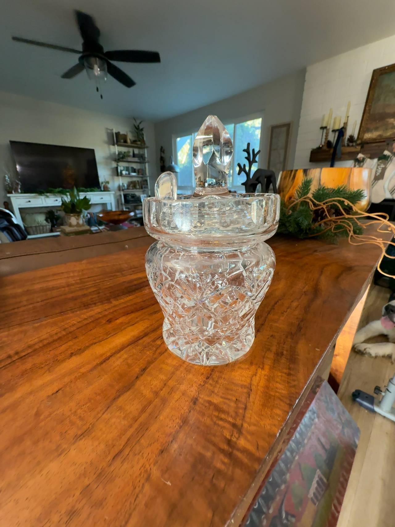 Waterford Crystal Jam Jar with Lid and Spoon