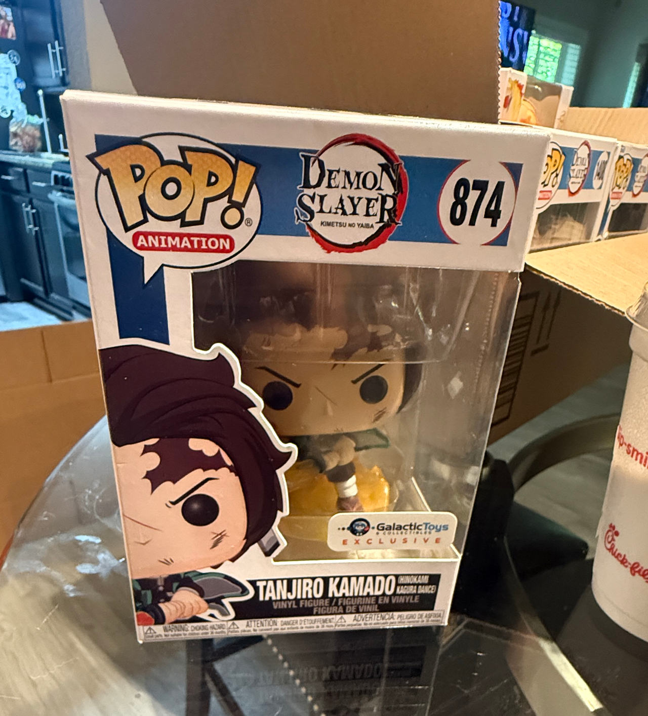 Funko Pop! Animation: Demon Slayer - Tanjiro Kamado (Hinokami Kagura Dance) Galactic Toys Exclusive #874