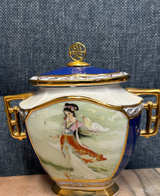 Imperial Jingdezhen Beauties of the Red Mansion Porcelain Lidded Jar Music Box - Image 1