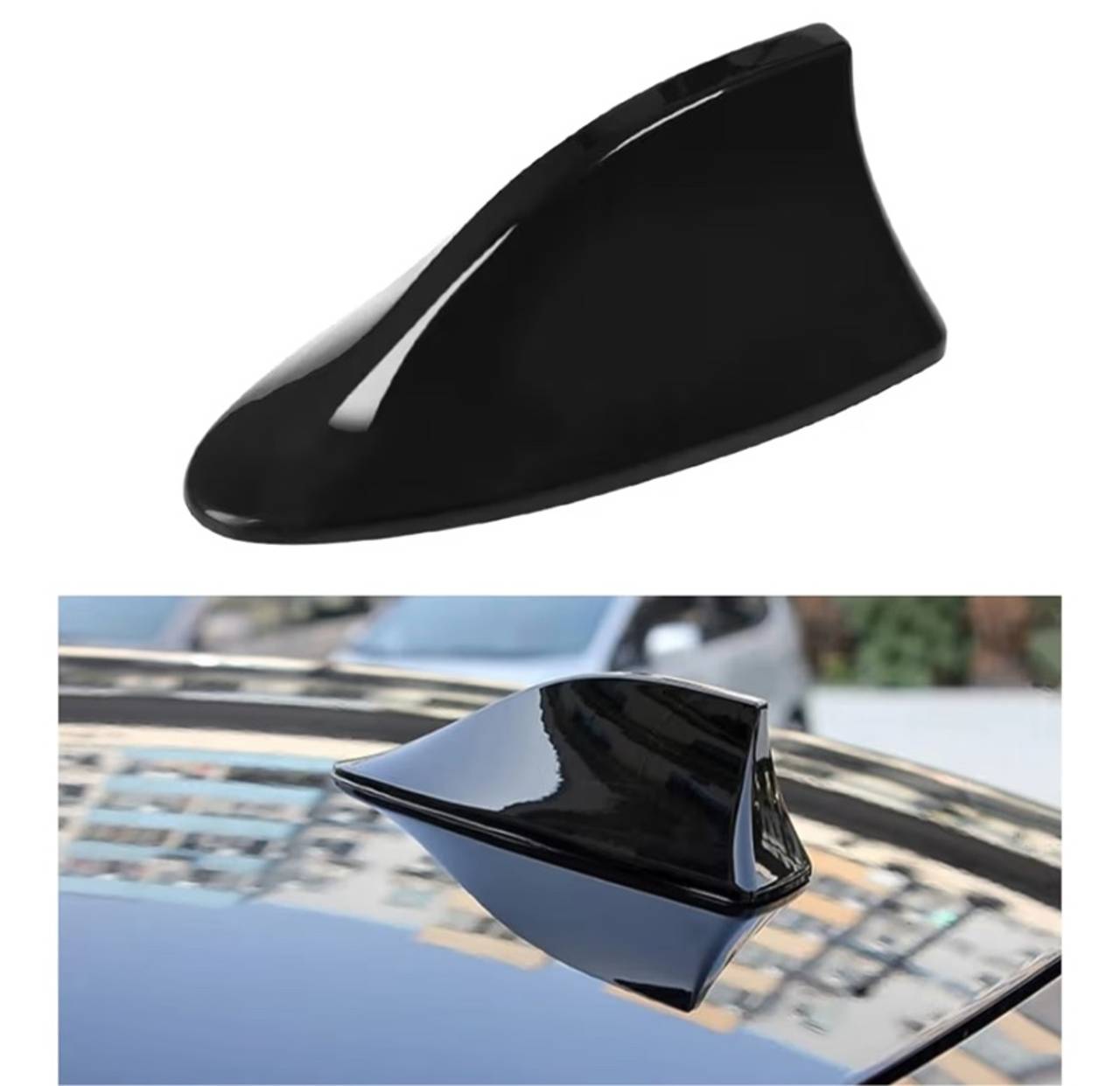 Shark Fin Antenna Cover for Car, Automotive Top Roof Aerials AM/FM Radio Signal 