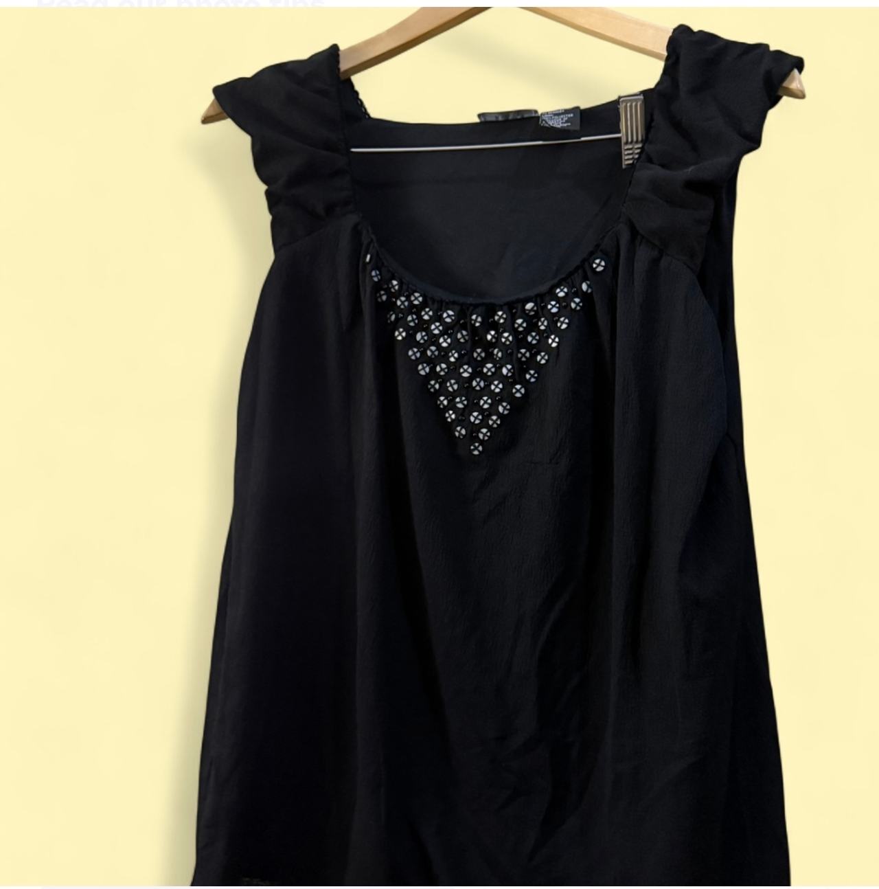 Sleeveless Black Blouse