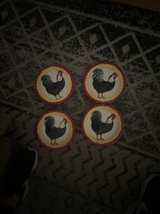 Sakura Rooster Decorative Stoneware Plate- Set of 8 - Image 1