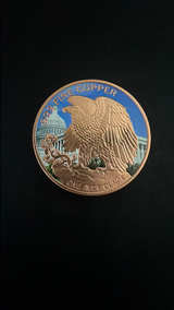 Copper American Flag Walking Liberty Round - Image 3