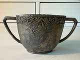 Vintage Ornate Double Handled Metal Cup/Sugar Bowl - Image 2