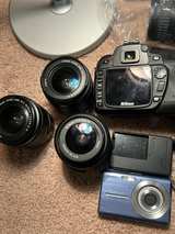 Canon EOS 40d d80 Nikon 5 cameras 4 lenses lot AS IS UNTESTED - Image 6