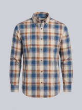 Faded Glory men's long-sleeve plaid flannel shirt Large 42-44 - Image 1