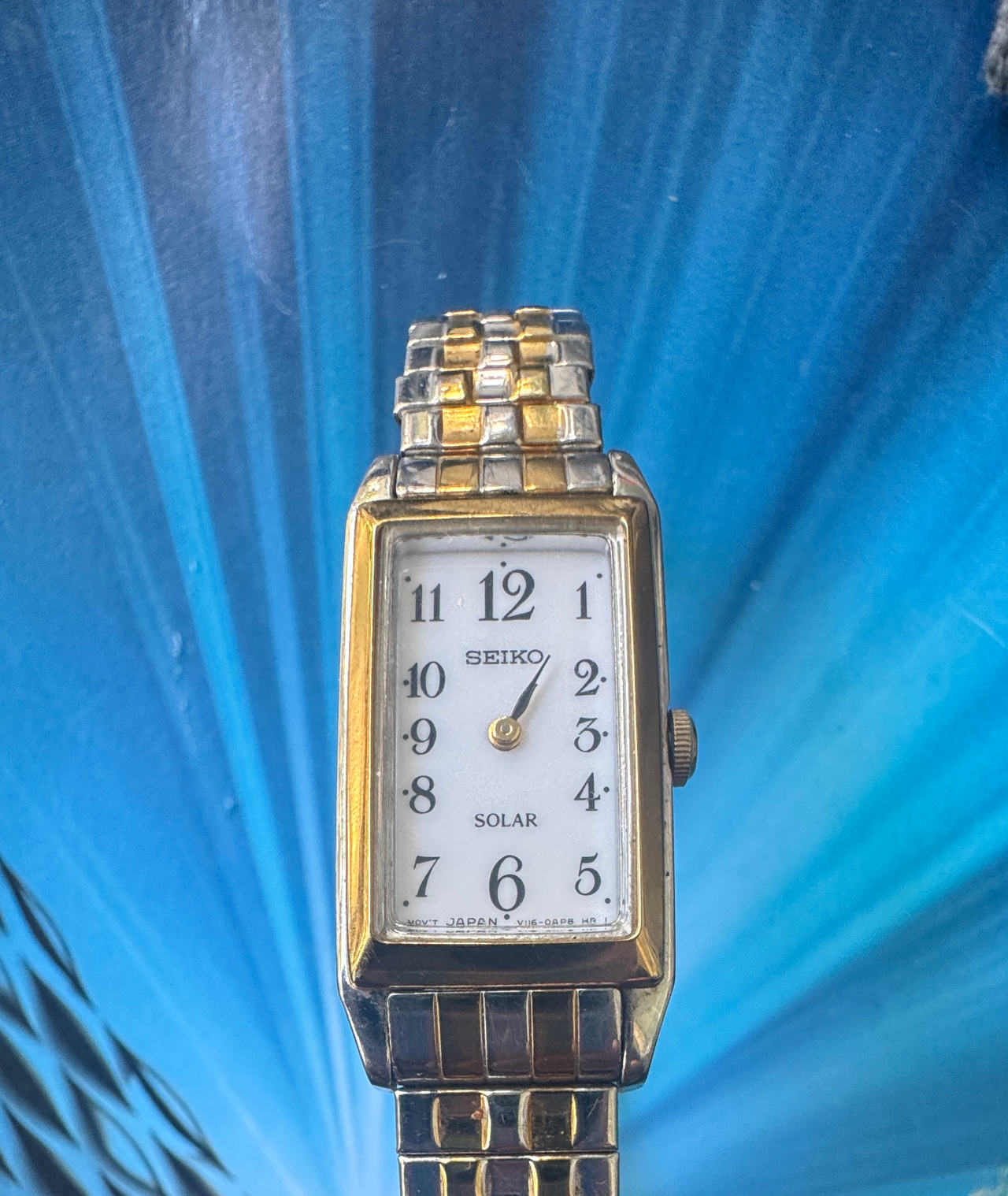 Seiko Solar Two-Tone Rectangular Watch