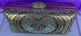 Rhinestone Heart Evening Clutch Bag - Image 1