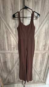 Small Wildflower Cases WILO Ribbed Flare Jumpsuit Brown - Image 8