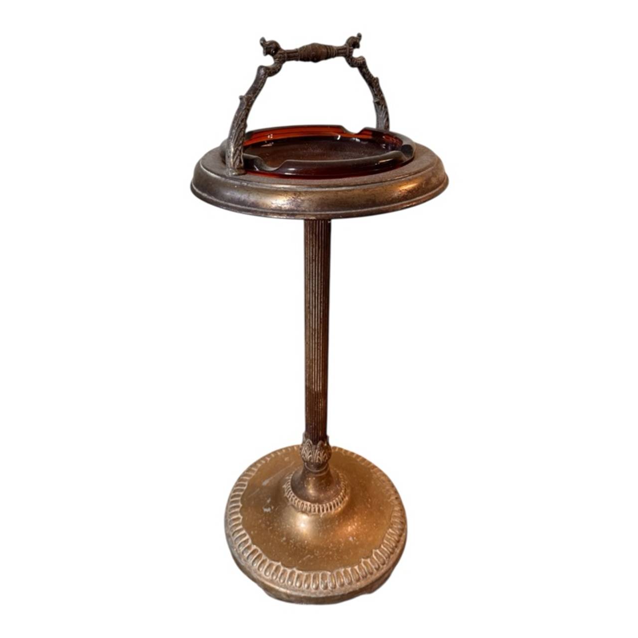 Vintage Cast Iron Pedestal Ashtray