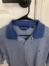Ralph Lauren Golf Polo Shirt Blue White Striped - Image 1