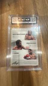 2024 Leaf Triple Floyd Mayweather Jr. / Manny Pacquiao / Mike Tyson #ELE12 CCG 10 - Image 2