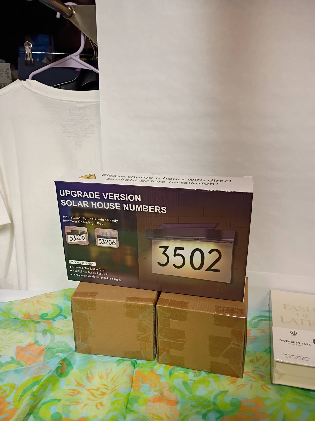 Solar Powered Address Sign for Yard or Wall