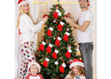Seematn 50 Pcs Mini Christmas Stockings Small Christmas Stockings Bulk Xmas Tree - Image 6