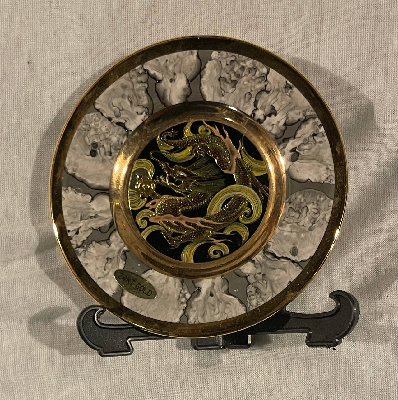 Art of Chokin Dragon Decorative Plate