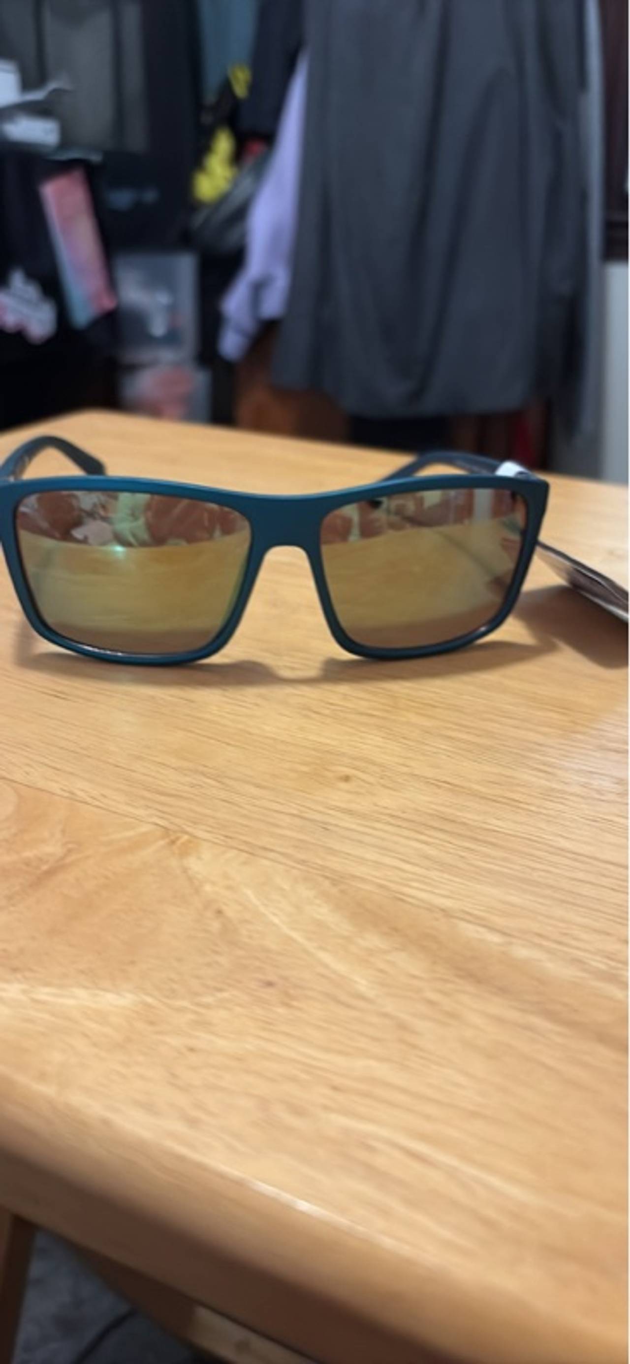 Body Glove Sport Square Teal Mirrored Sunglasses