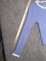 Scalloped Trim Ribbed Long Sleeve Top - Image 6