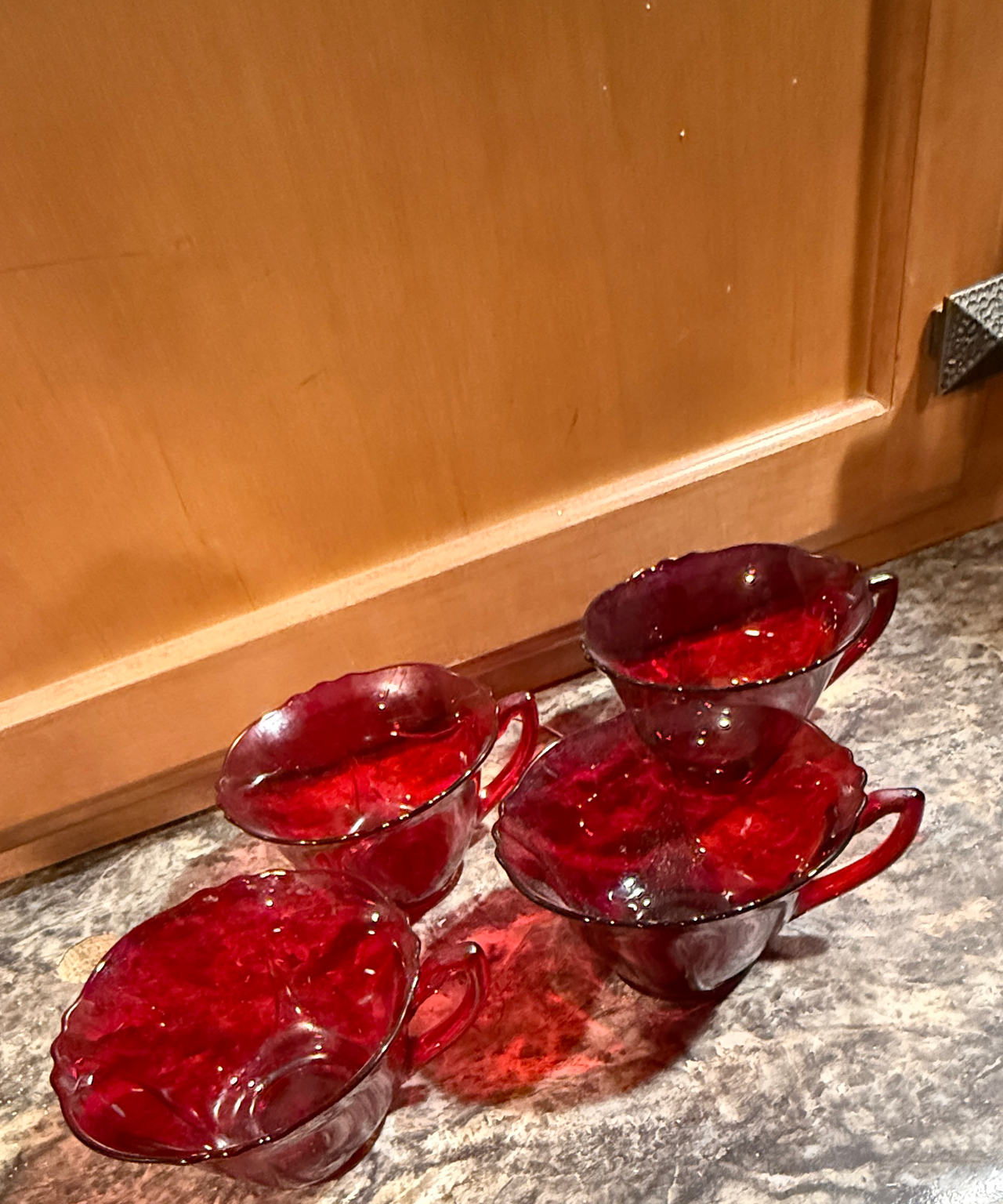 Anchor Hocking Coronation Royal Ruby Red Glass Cups