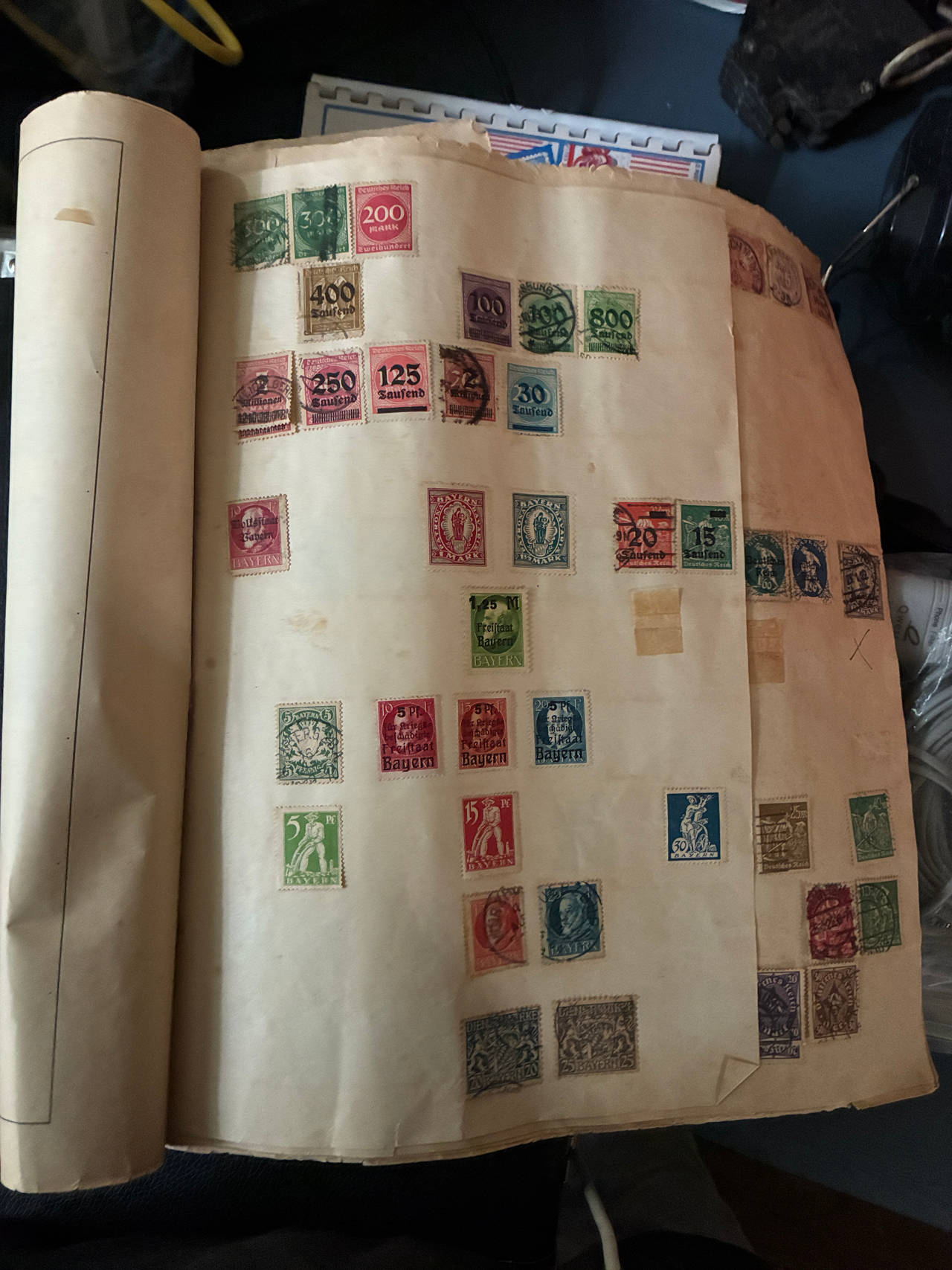 Vintage German and Bavarian Postage Stamp Collection