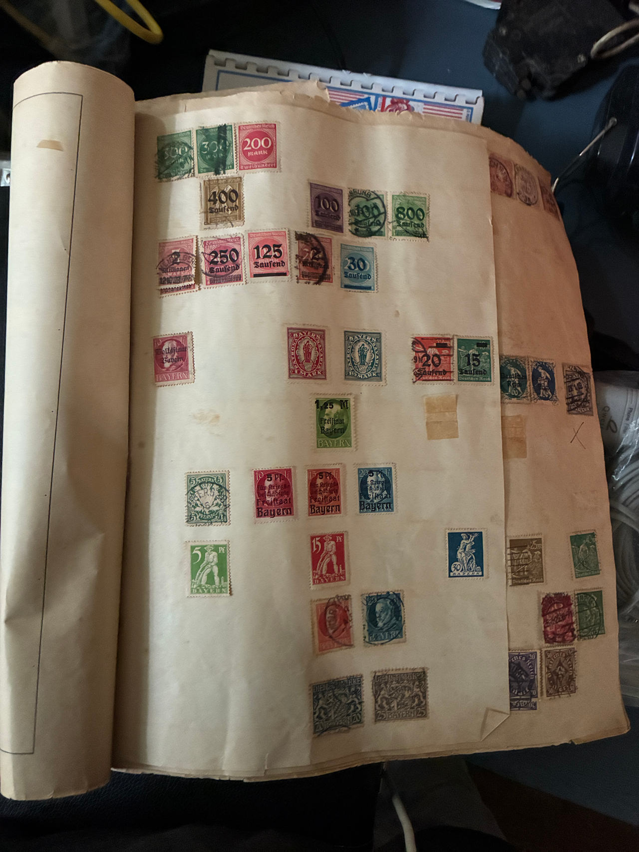 Vintage German and Bavarian Postage Stamp Collection