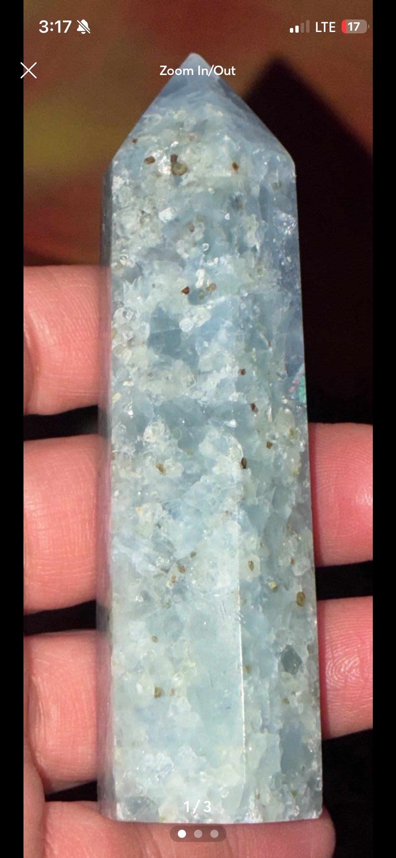 Blue Calcite Crystal Tower Obelisk