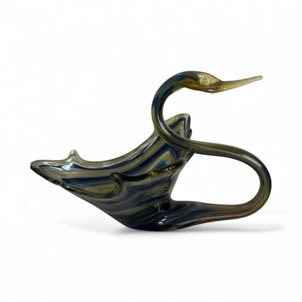 Vintage Murano Glass Swan Bowl