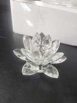 Shannon by Godinger Lotus Crystal Candle Holder with Mirror Base, Set of 3 - Image 8